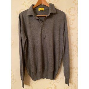 Italy Victor Talbots 70% Cashmere Gray Sweater Siz